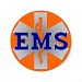 Silver Star of Life with Blue EMS Classic Round Sticker