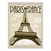 Paris France Travel Tourism Art (Light Background) Postcard