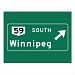 Winnipeg, Canada Road Sign Postcard