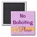 No soliciting sign front door magnet