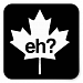 Canadian Eh? Maple Leaf Square Sticker