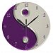 Yin Yang Clock in Purple and While