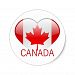 Love Canada Classic Round Sticker