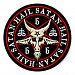 Occult Hail Satan Baphomet Goat in Pentagram Classic Round Sticker