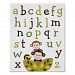 Curly Tails Monkey Alphabet Nursery Wall Art Print