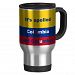 It's spelled Colombia not Columbia Travel Mug