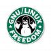 Gnu Linux Freedom Classic Round Sticker