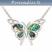 Granddaughter, You're One Of A Kind Personalized Abalone Butterfly Pendant Necklace