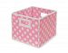 Badger Basket Folding Nursery Basket/Storage Cube, Pink Dot