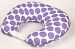 Bacati Ikat Zigzag Dots Muslin Nursing Pillow with Insert, Purple
