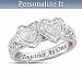 Together As One Personalized White Topaz Ring