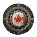 Industrial Steel Canadian Flag Disc Graphic Dartboard With Darts