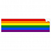 Bumper Sticker with LGBT Rainbow Flag
