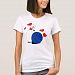 T Shirt-Valentine's Bowling Ball & Pin Lady, Girl T-shirt