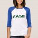 Green KALE University Letter Blue Raglan Tee Shirt