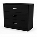 South Shore Smart Basics 3-Drawer Chest, Black by South Shore