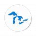 The Great Lakes North America T-shirts Classic Round Sticker