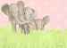 Oopsy Daisy Elephant Parade Pink by Meghann O'Hara Canvas Wall Art, 14 by 10-Inch