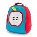 Dabbawalla Bags Apple Of My Eye Kid's Toddler Preschool and Daycare Backpack, Red/blue