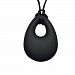 Silicone Teething Necklace, Black Teardrop, BPA, Lead, & Dioxin Free