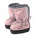 7AM Enfant 500 Soft -Soled Booties, Water Repellent Insulated and Quilted - Rose/Grey, Large