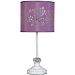 Your Zone White Pole Lamp with Purple Cut-out Shade by Your Zone