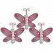 The Butterfly Grove Sierra Dragonfly Decoration 3D Hanging Mesh Organza Nylon Decor, Pink Carnation, Mini, 3" x 3"