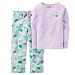 Carter's Baby Girls' 2-Piece Cotton & Fleece Pajama Set (18 Months, Cupcake)