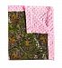 Blossoms and Buds Mossy Oak and Pink Minky Dot Blanket