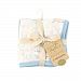 Touched by Nature Boy's Organic Muslin Washcloth, Blue Leaves by Nature