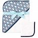Hudson Baby Print Woven Hooded Towel and Washcloth, Honeycomb by Hudson Baby