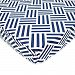 TL Care 100% Cotton Percale Fitted Crib Sheet, Navy Parquet, 28 x 52 by TL Care