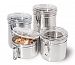 Oggi 4 Piece Stainless Steel Canister Set with Airtight Acrylic Lid and Clamp by Oggi