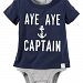 Carter's Boy S/S Aye Aye Captain Layered Bodysuit (Navy) (6M) by Carter's