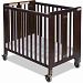 Foundations HideAway Folding Full-Size Fixed-Side Crib, Antique Cherry Finish by Foundations HideAway
