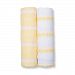 lulujo Baby Modern Me Collection 2-Piece Cotton Muslin Swaddling Blanket, Yellow Stripes