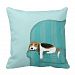 Happy Couch Dog - Cute Beagle Relaxing Throw Pillow