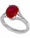 Lab-Created Ruby (3-5/8 ct. t. w. ) and White Sapphire (1/5 ct. t. w. ) Ring in Sterling Silver