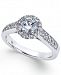 Certified Diamond Halo Engagement Ring (1 ct. t. w. ) in 14k White Gold