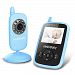 Hello Baby HB24 Wireless Audio Video Baby Monitor Security Camera with Night Vision & Temperature Monitoring, 2 Way Talk Talkback System and VOX Mode (Blue)