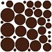 34 BROWN POLKA DOTS. . . WALL STICKERS ART DECALS DECOR