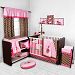 Bacati Lady Bugs Pink/Chocolate 10 Piece Crib Set