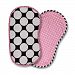 Bacati 2-Piece Dots/Pin Stripes with Pink Pin Dots Burpies Set, Black/White