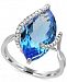 Ocean Bleu by Effy Blue Topaz (7-1/10 ct. t. w. ) and Diamond (1/8 ct. t. w. ) Ring in 14k White Gold