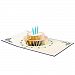 Honeyhome 10pcs Pop Up 3D Birthday Card Birthday Cake Cards Birthday Invation Babyshower Invation Card Birthday Decoration-Blue Cover