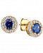 Le Vian Tanzanite (1 ct. t. w. ) and Diamond (1/3 ct. t. w. ) Halo Stud Earrings in 14k Gold