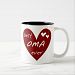 Red Heart Best Oma Ever T-shirts and Gifts Two-tone Coffee Mug