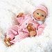 Paradise Galleries Teddy Bear Twin Abigail, 16 inch Baby Doll in Vinyl, Weighted Body