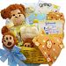 Monkey Business New Baby Gift Basket, Neutral Boy or Girl