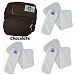 SoftBums ECHO One Size Cloth Diaper Set with 3 SUPER Dry Touch Pods (Chocolate Brown)